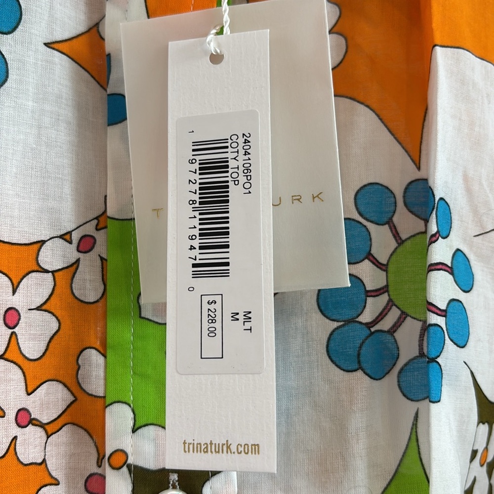 NWT! Trina Turk Coty Top Size Medium - Picture 6 of 7